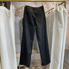 Load image into Gallery viewer, Express | Women&#39;s Black Coated High Rise Wide Leg Jeans | Size: 2

