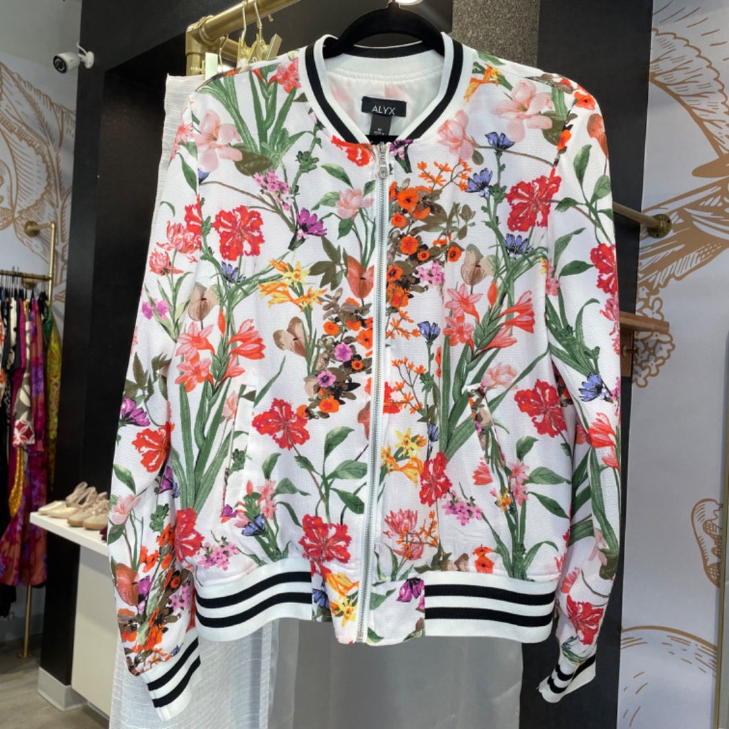 Alyx | Women's Floral Print Varsity Jacket | Size: M