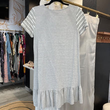 Load image into Gallery viewer, Altar&#39;d State | Women&#39;s Gray and White Scalloped Stripe Dress | Size: S
