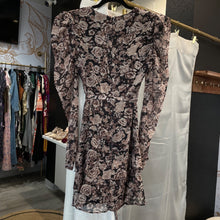 Load image into Gallery viewer, Bardot | Womens Black and Brown Floral Print Ruffle Mini Dress | Size: 4
