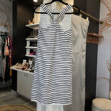 Load image into Gallery viewer, J. Crew | Women&#39;s Black and White Stripe Twist Back Dress | Size: 0
