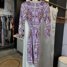 Load image into Gallery viewer, Ann Taylor | Women&#39;s Purple Paisley Print Belted Dress | Size: 2P
