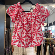 Load image into Gallery viewer, Skies Are Blue | Women&#39;s White and Pink Floral Print Crop Top | Size: S
