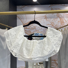 Load image into Gallery viewer, Altar&#39;d State | Women&#39;s White Eyelet Crop Smock Top | Size: S
