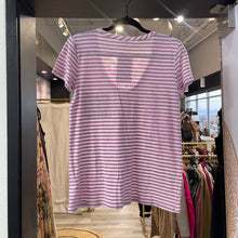 Load image into Gallery viewer, Caslon | Women&#39;s Purple and White Stripe Tee | Size: M
