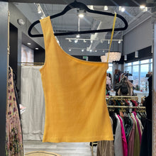 Load image into Gallery viewer, Anthropologie | Women&#39;s Yellow Ribbed One Shoulder Fitted Top | Size: S
