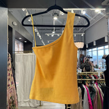 Load image into Gallery viewer, Anthropologie | Women&#39;s Yellow Ribbed One Shoulder Fitted Top | Size: S
