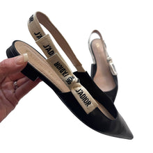Load image into Gallery viewer, Christian Dior | Women's J'Adior Black and Cream Slingbacks | Size: 37
