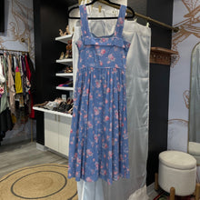 Load image into Gallery viewer, Love Shack Fancy | Women&#39;s Blue and Pink Floral Print Dress | Size: 4
