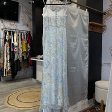 Load image into Gallery viewer, Love Shack Fancy | Women&#39;s Light Blue Floral and Lace Maxi Dress | Size: S
