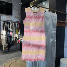 Load image into Gallery viewer, Anthropologie | Women&#39;s HD Paris Pink, Yellow and Red Pattern Sleeveless Shift Dress | Size: 14
