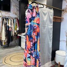 Load image into Gallery viewer, Tahari | Women&#39;s Colorful Paint Halter Maxi Dress | Size: 8
