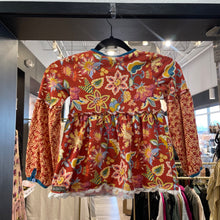 Load image into Gallery viewer, Matilda Jane | Girl&#39;s Orange Floral Print Long Sleeve Tunic Top | Size: 6Y
