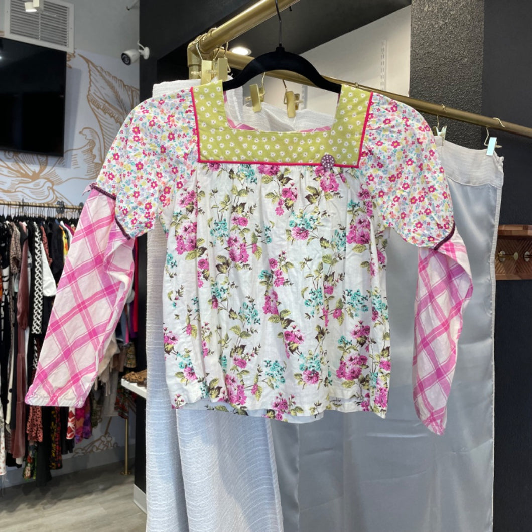 Matilda Jane | Girl's Pink Floral Print Long Sleeve Top | Size: 10Y