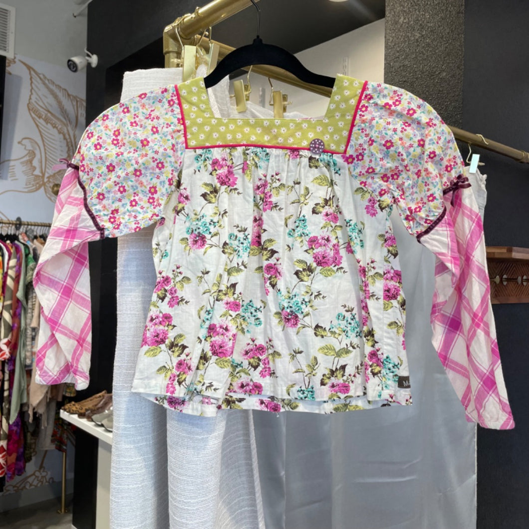 Matilda Jane | Girl's Pink Floral Print Long Sleeve Top | Size: 6Y