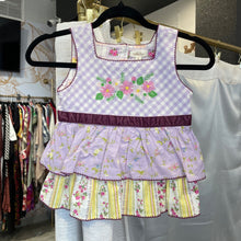 Load image into Gallery viewer, Matilda Jane | Girl&#39;s Purple Floral Embroidered Tank Tunic Top | Size: 6Y

