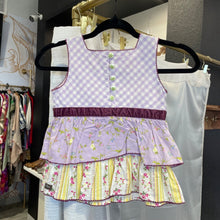 Load image into Gallery viewer, Matilda Jane | Girl&#39;s Purple Floral Embroidered Tank Tunic Top | Size: 6Y
