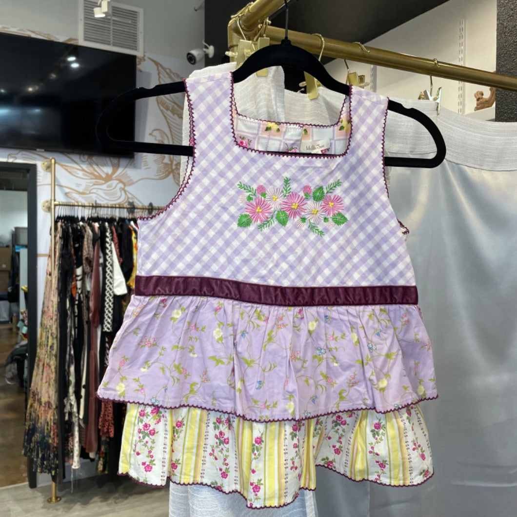Matilda Jane | Girl's Purple Floral Embroidered Tank Tunic Top | Size: 10Y