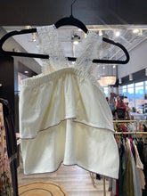 Load image into Gallery viewer, Matilda Jane | Girl&#39;s Cream Lace and Purple Ruffle Tank Top | Size: 10Y
