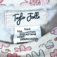 Load image into Gallery viewer, Taylor Joelle | Girl's Floral Short Sleeve and Tulle Bottom Dress | Size: 4Y
