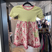 Load image into Gallery viewer, Matilda Jane | Girl&#39;s Green and Pink Floral Print Bottom Dress | Size: 6Y
