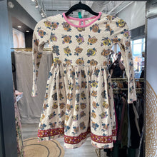Load image into Gallery viewer, Matilda Jane | Girl&#39;s Tan Floral Print Long Sleeve Dress | Size: 6Y
