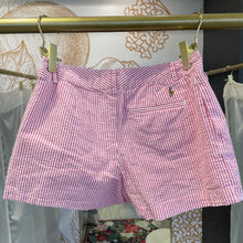 Load image into Gallery viewer, Polo Ralph Lauren | Girl&#39;s Pink and White Stripe Chino Shorts | Size: 10Y
