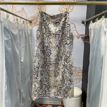 Load image into Gallery viewer, BB Dakota | Women&#39;s Silky Cream and Blue Python Print Skirt | Size: 2
