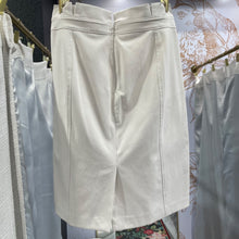 Load image into Gallery viewer, White House Black Market | Women's Cream Paperbag Top Pencil Skirt | Size: 12 (missing internal hook above zipper)
