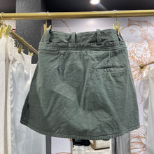 Load image into Gallery viewer, JW Andeson | Women's Green Denim Flare Mini Skirt | Size: 4
