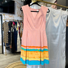 Load image into Gallery viewer, Tracy Reese | Women's Pink Painted Bottom Fit and Flare Dress | Size: 6
