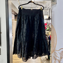 Load image into Gallery viewer, Jennifer &amp; Grace | Women's Black Eyelet Top and Skirt Set | Size: L
