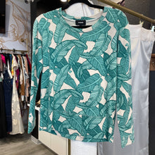 Load image into Gallery viewer, Monrow | Women's Beige and Green Banana Leaf Crew Sweatshirt | Size: S
