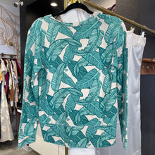Load image into Gallery viewer, Monrow | Women's Beige and Green Banana Leaf Crew Sweatshirt | Size: S
