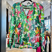 Load image into Gallery viewer, Boden | Women's Long Sleeve Tropical Print Blouse | Size: 12
