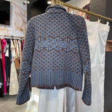 Load image into Gallery viewer, Wooded River | Women's Blue and Brown Wool Blend Jacket | Size: S (some wear on zipper paint)
