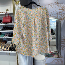Load image into Gallery viewer, Women&#39;s Pink and Yellow Floral Half Sleeve Top | Size: M

