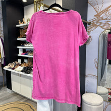 Load image into Gallery viewer, Hrt &amp; Luv | Women&#39;s Pink Vintage Wash Cowgirl Oversized Tee | Size: S
