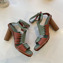 Load image into Gallery viewer, Ulla Johnson | Women's Green and Brown Dual Strap Sandals | Size: 41
