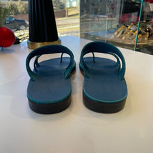 Load image into Gallery viewer, Camel | Women's Blue Leather Slip On Sandals | Size: 36

