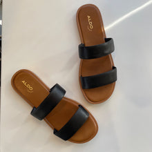 Load image into Gallery viewer, Aldo | Women's Brown and Black Strap Sandals | Size: 9
