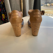 Load image into Gallery viewer, Toms | Women's Denim and Cork Wedge Sandals | Size: 9.5
