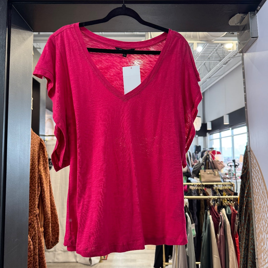 Liverpool | Women's Pink V Neck Short Sleeve Tee | Size: L