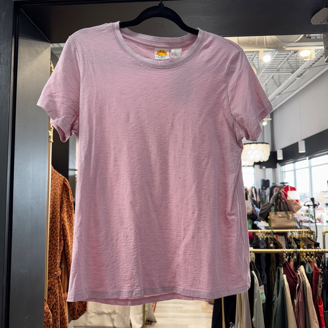 C&C | Women's Light Pink T-Shirt | Size: L