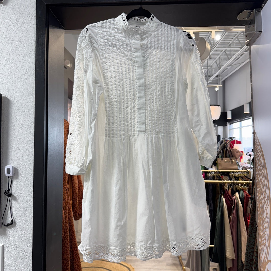 Madewell | Women's White Eyelet Detail Dress | Size: S