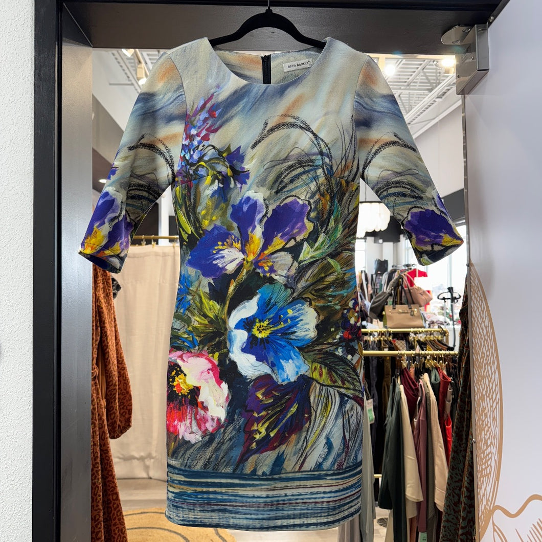 Beya Barco | Women's Floral Print Half Sleeve Shift Dress | Size: 38