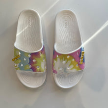 Load image into Gallery viewer, White Crocs SHOES, 8Crocs | Women's White Rainbow Classic Slide Sandals | Size: 8
