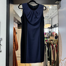 Load image into Gallery viewer, Tahari | Women&#39;s Navy Blue and Black Sleeveless Shift Dress | Size: 4
