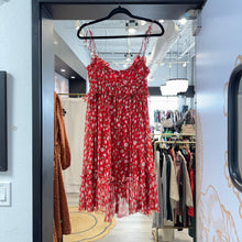 Load image into Gallery viewer, The Kooples | Women&#39;s Red Floral Print Silky Mini Dress | Size: 2
