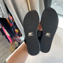 Load image into Gallery viewer, Sorel | Women's Black Cross Strap Flat Sandal | Size: 7
